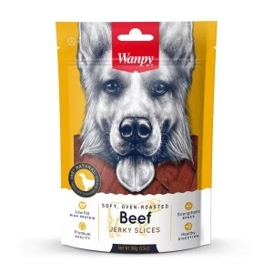WANPY dla psa BEEF Jerky Slices Paski z wołowiny 100g
