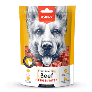 WANPY dla psa BEEF Marbled Bites Kąski z wołowiny 100g
