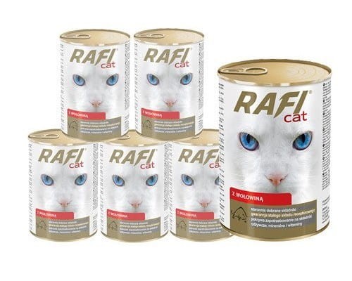 RAFI cat WOŁOWINA w Sosie puszka 24x415g