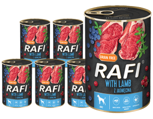 RAFI z jagnięciną puszka 24x400g