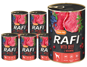 RAFI z wołowiną puszka 24x400g