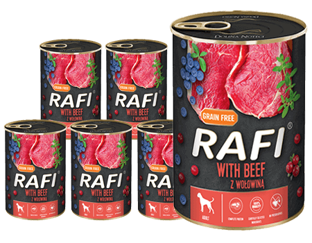 RAFI z wołowiną puszka 24x400g