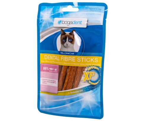 Bogadent DENTAL FIBRE STICKS FISH enzymatyczny przysmak z rybą dla kotów 50g
