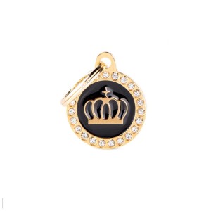 MyFamily Glam Gold adresówka identyfikator Black Circle Crown