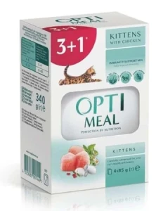 OPTIMEAL Kurczak dla Kociąt MULTIPACK (3+1) 340g