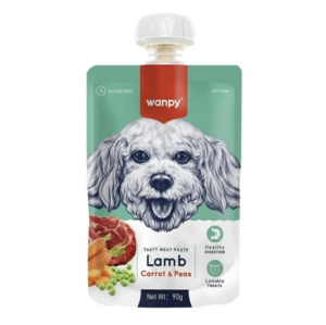 Wanpy  pasta dla psa z jagnięciną, marchewką i grochem 90g