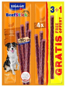 Vitakraft Beef-Stick kabanos Indyk 4x12g  (3+1 sztuka gratis)