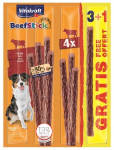 Vitakraft Beef-Stick kabanos Wołowina 4x12g  (3+1 sztuka gratis)