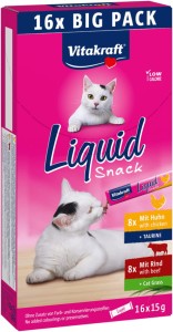 Vitakraft Liquid Snack BIG PACK z kurczakiem i wołowiną 16x15g