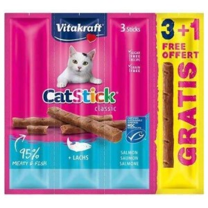 Vitakraft Cat Stick Mini Łosoś 3+1 gratis