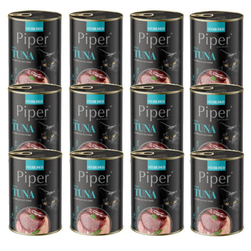 PIPER animals Sterilised z Tuńczykiem 12x400g dla Kota