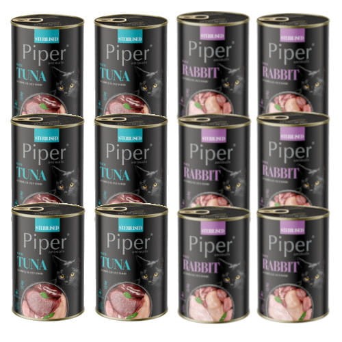 PIPER animals Sterilised Mix 24x400g dla Kota