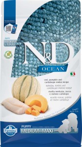 Farmina N&D Dog OCEAN Cod & Pumpkin, Cantaloupe Melon Puppy Medium & Maxi 2,5kg
