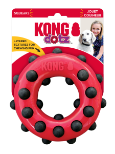 KONG Dotz Circle L Ring z wypustkami