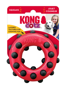 KONG Dotz Circle S/M Ring z wypustkami