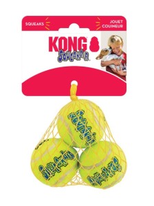 KONG SqueakAir Ball (3pak) S piłki tenisowe