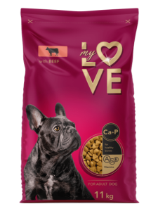 MY LOVE Sucha karma dla psów 11kg Wołowina