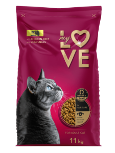 MY LOVE Sucha karma dla kotów 11kg Kurczak Wołowina Warzywa