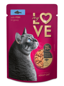6 * MY LOVE Saszetka dla kotów 85g Ryba w sosie