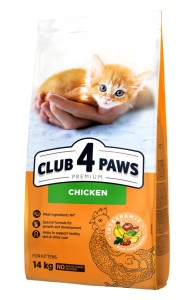 CLUB 4 PAWS karma dla kociąt 14kg kitten kurczak
