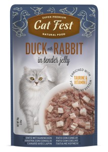 Cat Fest Saszetka dla kota Duck with Rabbit in jelly 70g