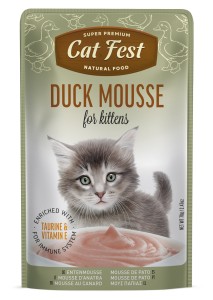Cat Fest Saszetka dla kociąt Duck Mousse 70g