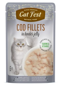 Cat Fest Saszetka dla kota Cod Fillets in jelly 70g
