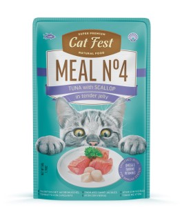 Cat Fest saszetka dla kota Meal No4 Tuna with scallop in jelly 50g