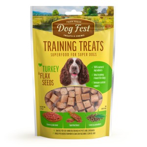 Dog Fest Przysmak Treningowy dla psów Turkey & Flax seeds 90g