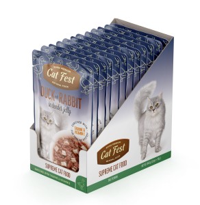Cat Fest Saszetka dla kota Duck with Rabbit in jelly 12x70g