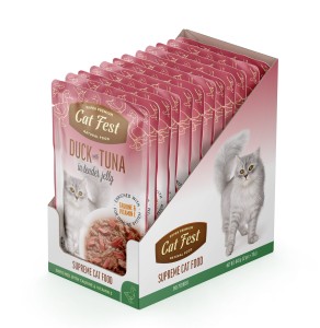Cat Fest Saszetka dla kota Duck with Tuna in jelly 12x70g