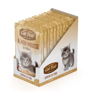 Cat Fest Saszetka dla kociąt Salmon Mousse 12x70g