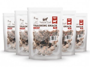 5 x Natural Trail Training Snack Wołowina bezzbożowy przysmak treningowy dla psów 80g