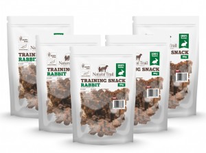 5 x Natural Trail Training Snack Królik bezzbożowy przysmak treningowy dla psów 80g