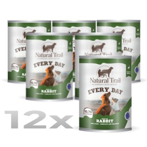 12 * NATURAL TRAIL EVERY DAY Dog 800g Królik