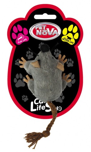 PET NOVA Zabawka dla Kota Myszka Pluszowa 7cm