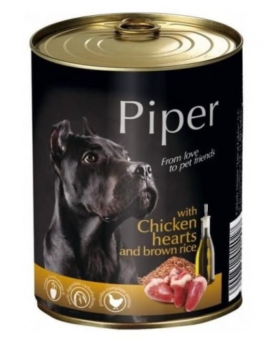 Karma PIPER z sercami kurczaka i ryżem 400g