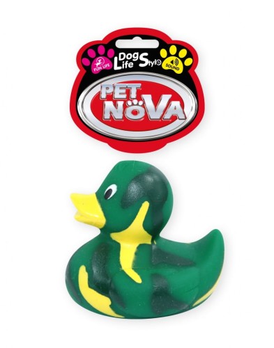 PET NOVA Zabawka dla Psa Zielona Kaczuszka 7cm