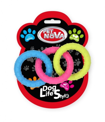 PET NOVA Zabawka dla Psa Trzy Kółka 18,5cm