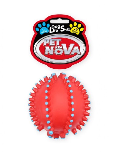 PET NOVA Zabawka dla Psa Piłka z Wypustkami 10,5cm