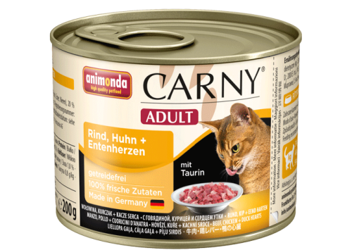 ANIMONDA Carny ADULT Wołowina Kurczak Kacze Serca 200g