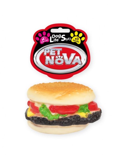 PET NOVA Zabawka dla Psa Hamburger 9cm