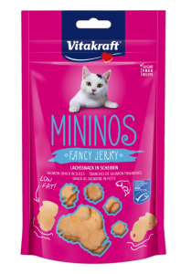 Vitakraft MININOS Fancy Jerky plasterki z łososia 40g