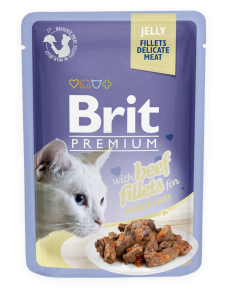 BRIT Premium dla kotów z wołowiną w galaretce 85g