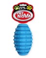 PET NOVA Zabawka dla Psa Piłka Rugby z Dzwonkiem 10cm Niebieska
