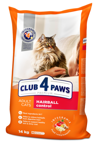 CLUB 4 PAWS Adult Hairball control 11+3kg