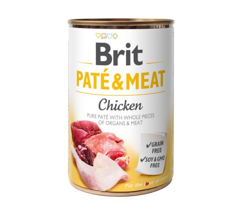 BRIT Pate & Meat Chicken Puszka 400g KURCZAK