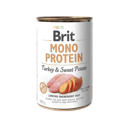 BRIT Mono Protein Turkey & Sweet Potato Puszka 400g INDYK BATATY