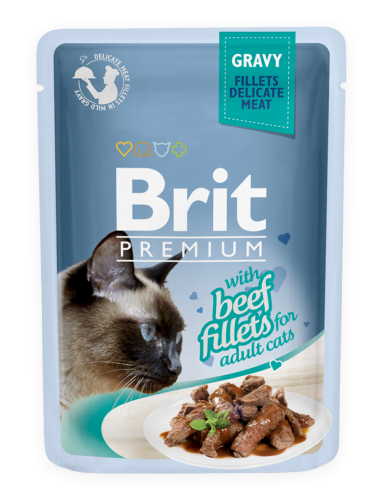 BRIT Premium dla kotów z wołowiną w sosie 85g