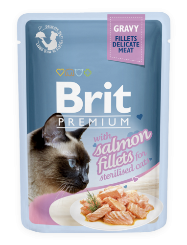 BRIT Premium dla kotów sterylizowanych łosoś w sosie 85g